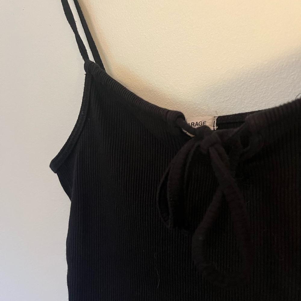 Garage Bodycon Dress with Tie Front, S